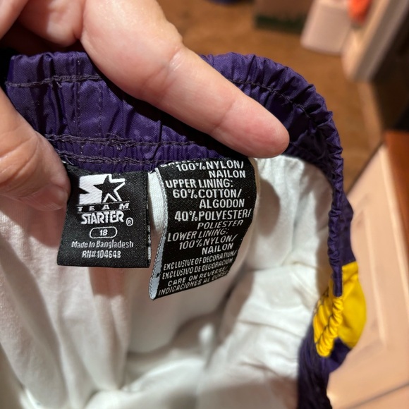 Starter youth LSU fighting Tigers track pants purple 18 - Picture 5 of 5